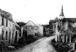St. Maurice,after distruction by German Garrison in 1914. Site of Jean Michael's home on Rue de La Gare.